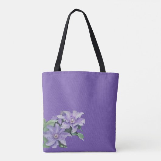 Clematis Paars Tote Bag (Achterkant)