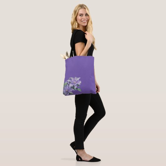 Clematis Paars Tote Bag (Op model)