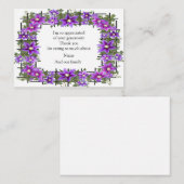 Clematis Paarse Flower Dank u kaart Notitiekaartje (Voorkant / Achterkant)