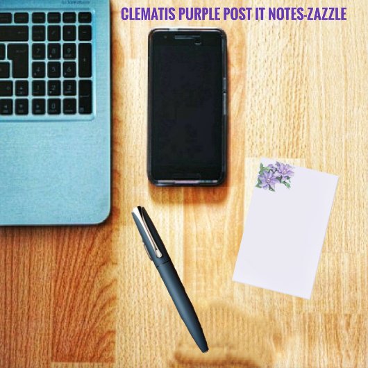 Clematis Paarse Post-It Notes