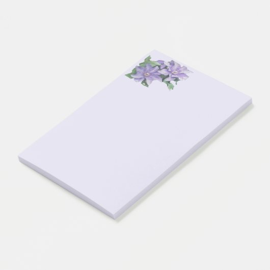 Clematis Paarse Post-It Notes (Schuin)