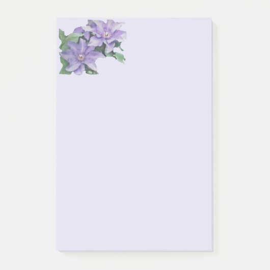 Clematis Paarse Post-It Notes (Voorkant)