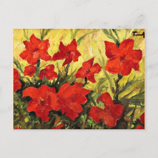 Clematis Red Flowers Briefkaart (Voorkant)