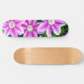 Clematis, roze bloemen persoonlijk skateboard (Horizontaal)
