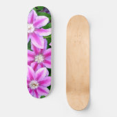Clematis, roze bloemen persoonlijk skateboard (Voorkant)