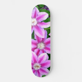 Clematis, roze bloemen persoonlijk skateboard