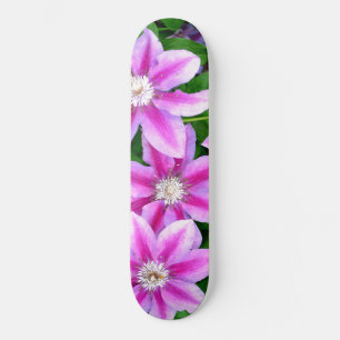 Clematis, roze bloemen persoonlijk skateboard