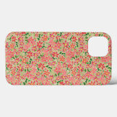 Clematis roze, rood, Oranje Floral Pattern op Taup Case-Mate iPhone Case (Achterkant (horizontaal))