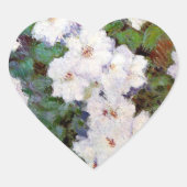 Clematis, schilderij van 1887 van Claude Monet, Hart Sticker (Voorkant)