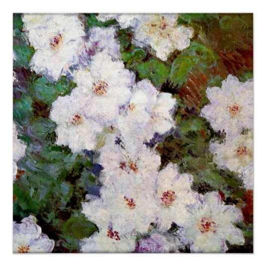 Clematis, schilderij van 1887 van Claude Monet, Perfect Poster (Voorkant)