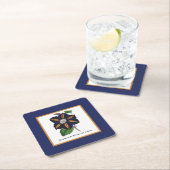 Clematis Star van India Botanische illustratie Kartonnen Onderzetters (Insitu)