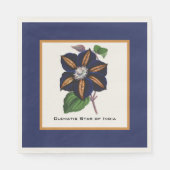 Clematis Star van India Botanische illustratie Servet (Voorkant)