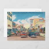  Clematis Street, West Palm Beach, Florida Briefkaart (Voorkant / Achterkant)