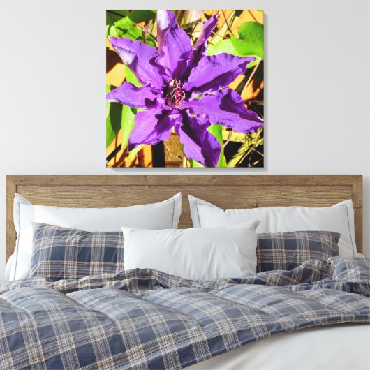 CLEMATIS-STROOM CANVAS AFDRUK (Insitu (Slaapkamer))