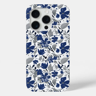 Clematis Vine Blue Waterverf Bloemen iPhone 15 Pro Case