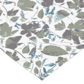 Clematis Vine Flowers Waterverf groen blauw Korte Tafelloper (Hoek)