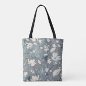Clematis Vine Grey Blue Cream Bloemen winkelen Tote Bag (Achterkant)
