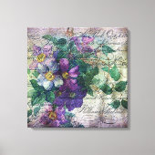 Clematis Vine Handschrift Ephemera Canvas Afdruk (Voorkant)