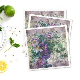 Clematis Vine Handschrift Ephemera Ontkoppeling Servet