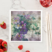 Clematis Vine Handschrift Ephemera Ontkoppeling Servet (Insitu)