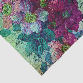 Clematis Vine Handschrift Plum Ephemera ontkoppeli Tissuepapier (Detail)