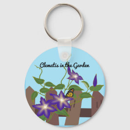 Clematis Vine in de tuin Sleutelhanger