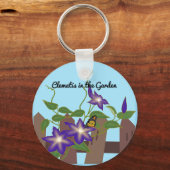 Clematis Vine in de tuin Sleutelhanger (Voorkant)