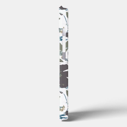 Clematis Vine Waterverf Groen Blauw Bloemen Case-Mate iPhone Case (Achterkant / Links)