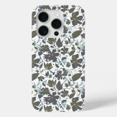 Clematis Vine Waterverf Groen Blauw Bloemen Case-Mate iPhone Case
