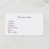 CLEMATIS VISITEKAARTJE (Achterkant)