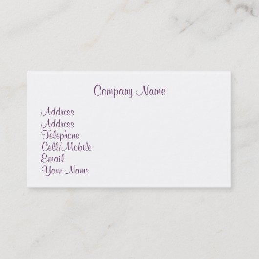 CLEMATIS VISITEKAARTJE (Achterkant)