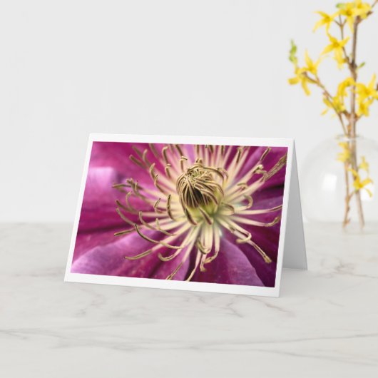 Clematis - Wenskaart Kaart (Gele Bloem)