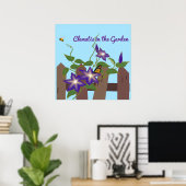 Clematis Wingerd in de Tuin Poster (Thuiskantoor)