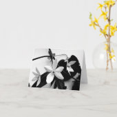 Clematissen in Zwart-wit Notecard Kaart (Gele Bloem)