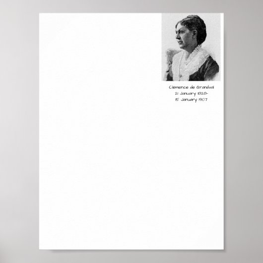 Clémence de Grandval Poster (Voorkant)