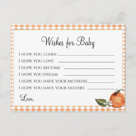 Clemenine Baby shower - Wensen voor Baby Briefkaart