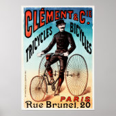 Clement & Co Paris fietsen Tricycles Bicycles en Poster (Voorkant)