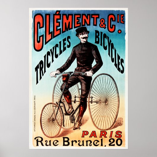 Clement & Co Paris fietsen Tricycles Bicycles en Poster (Voorkant)