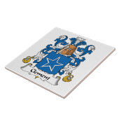 Clement Family Crest Tegeltje (Zijkant)