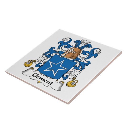 Clement Family Crest Tegeltje (Zijkant)