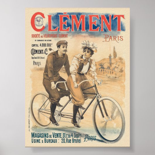 Clément Paris Vintage Poster 1895 (Voorkant)