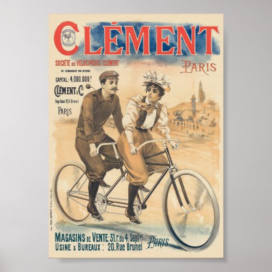 Clément Paris Vintage Poster 1895 (Voorkant)