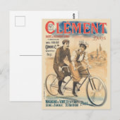 Clément Paris Vintage Poster 1895 Briefkaart (Voorkant / Achterkant)
