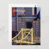 Clemente Bridge Pittsburgh Skyscrapers Briefkaart (Voorkant / Achterkant)