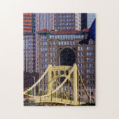 Clemente Bridge Pittsburgh Skyscrapers Legpuzzel (Verticaal)