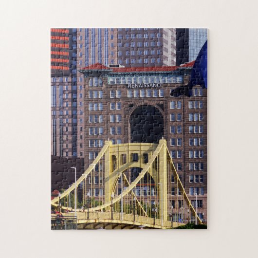 Clemente Bridge Pittsburgh Skyscrapers Legpuzzel (Verticaal)