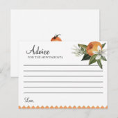 Clementine Baby shower Briefkaart (Voorkant / Achterkant)