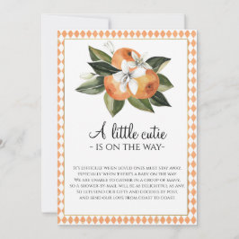 Clementine Baby shower Kaart
