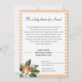 Clementine Baby shower Kaart (Achterkant)