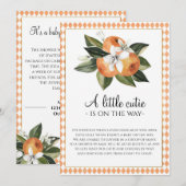 Clementine Baby shower Kaart (Voorkant / Achterkant)